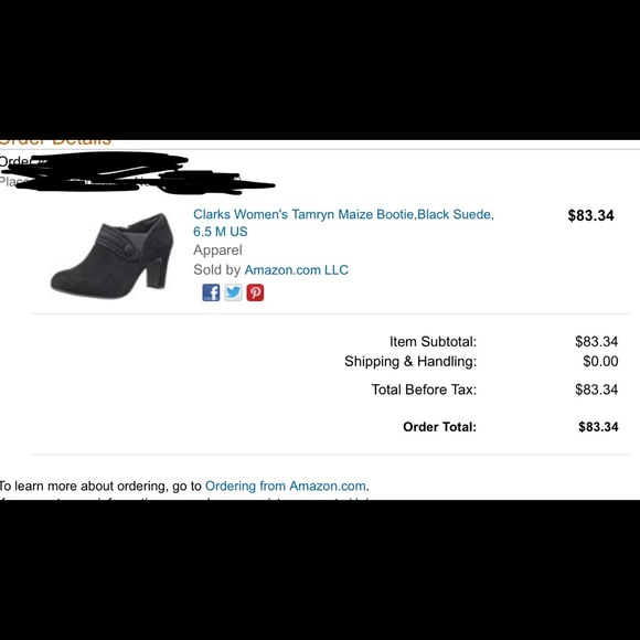 Clark’s black suede ankle booties - Picture 6 of 7